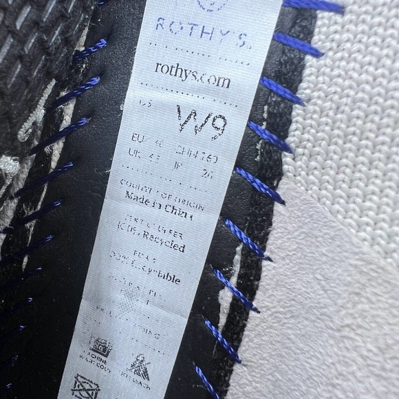 Rothys The Point Flax Birdseye Gray Slip On Ballet Flats Shoes Women's Size 9 - Picture 8 of 8